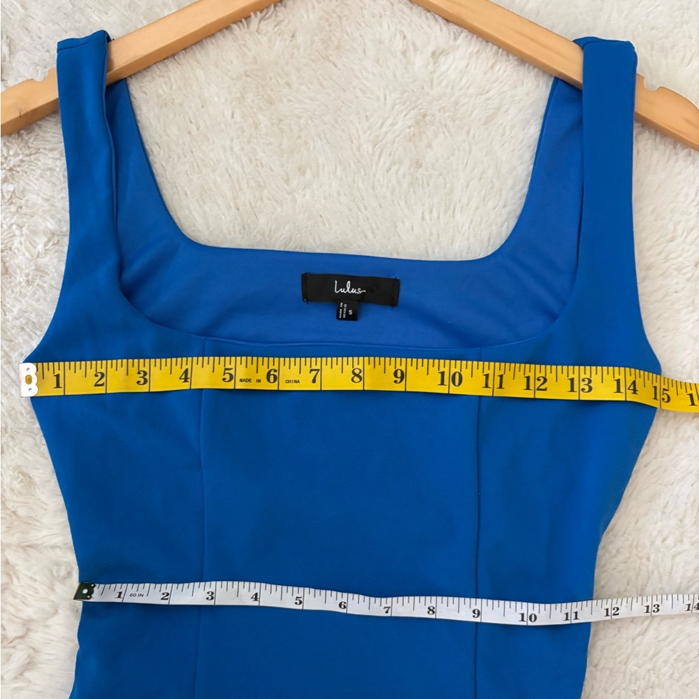 Lulus Davana Bright Blue Cutout Midi Dress Size Small - Picture 6 of 10